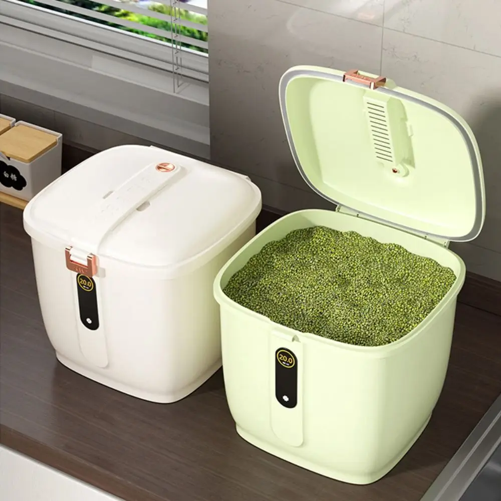 

Kitchen 5/10/15kg Rice Storage Box Large Capacity Insect Proof Grain Food Container Moisture Proof Rice Barrel