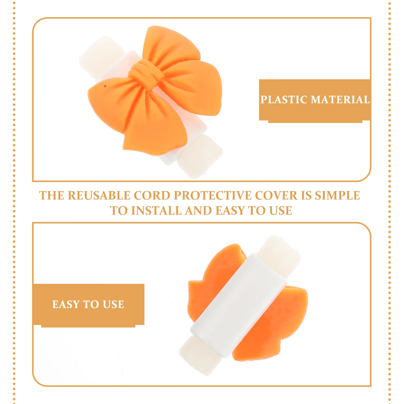 

Data Protective Sleeve Cute Charging Protector Bowknot Phone Cover Plastic Cord Organizer Household Sleeve