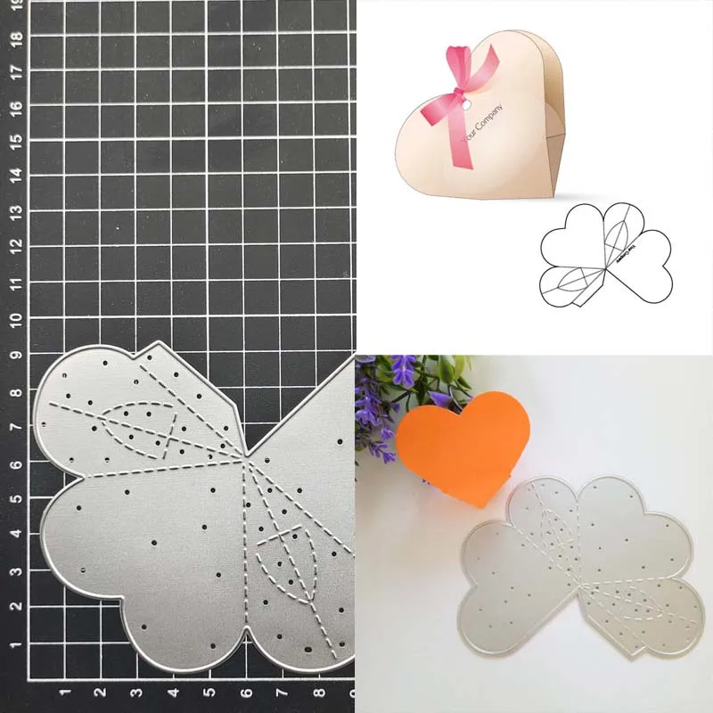 

New Metal Cutting Dies Love Heart Scrapbook Embossing Craft Die Cut Album Paper Card Making Tool Punch Stencils