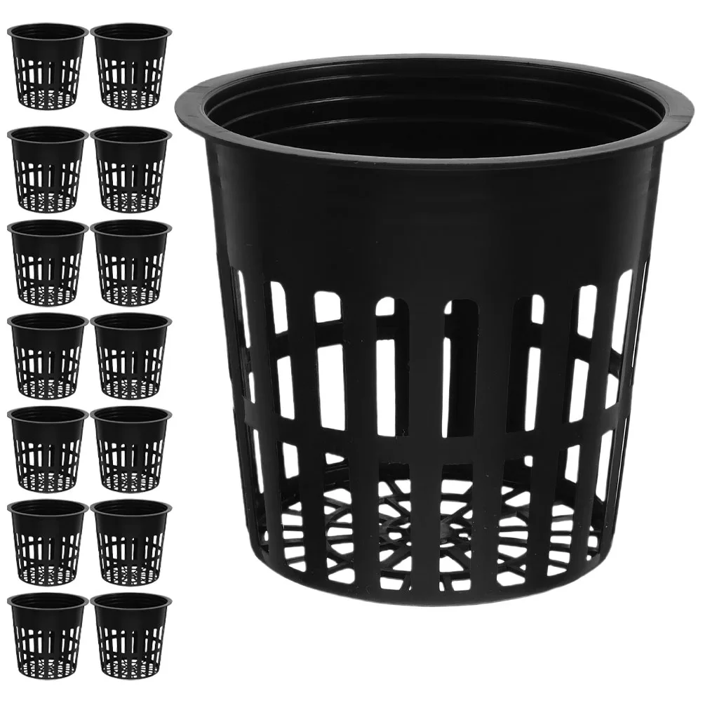 

15 Pcs Hydroponic Planting Basket Mesh Net Cup Seedling Pot Plastic Cups Vegetable Pots System Container