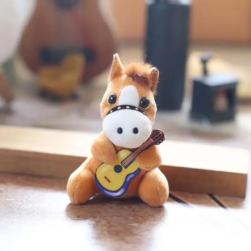Cartone animato carino violino pony ciondolo bambola giocattolo ciondolo bambola di pezza morbida portachiavi zaino borsa per auto portachiavi decorazione regalo per bambini