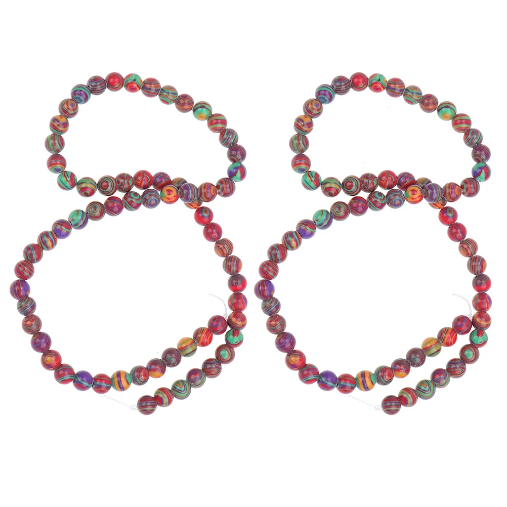 

DIY Malachite Beads Round Colorful Loose Beads for Unique Bracelet Design DIY Material Loose Bead Jewelry Making Charm