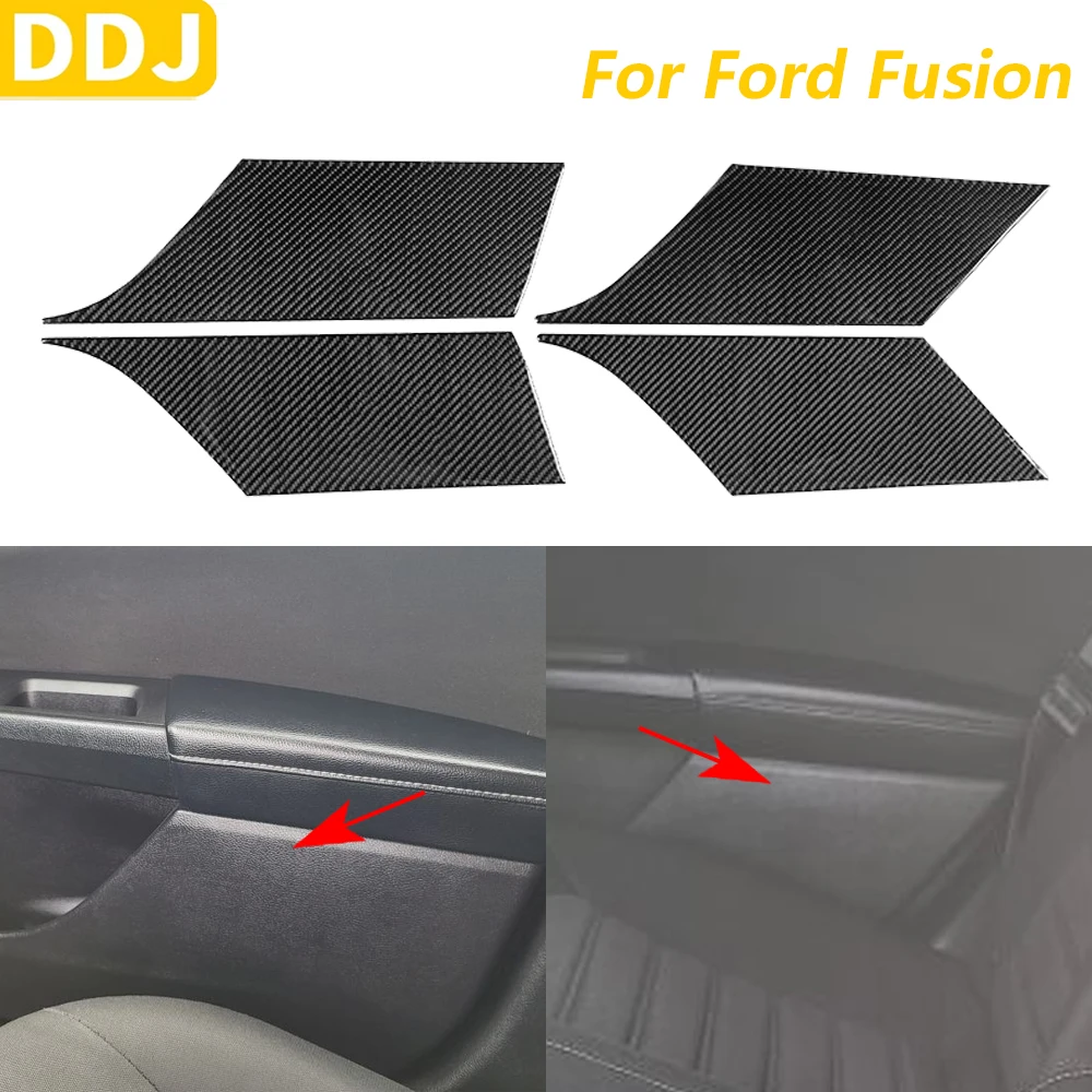 

For Ford Fusion 2013-2021 Carbon Fiber Front Rear Inner Door Panel Decorative Cover Car Accessories Interior Decoration Sticker