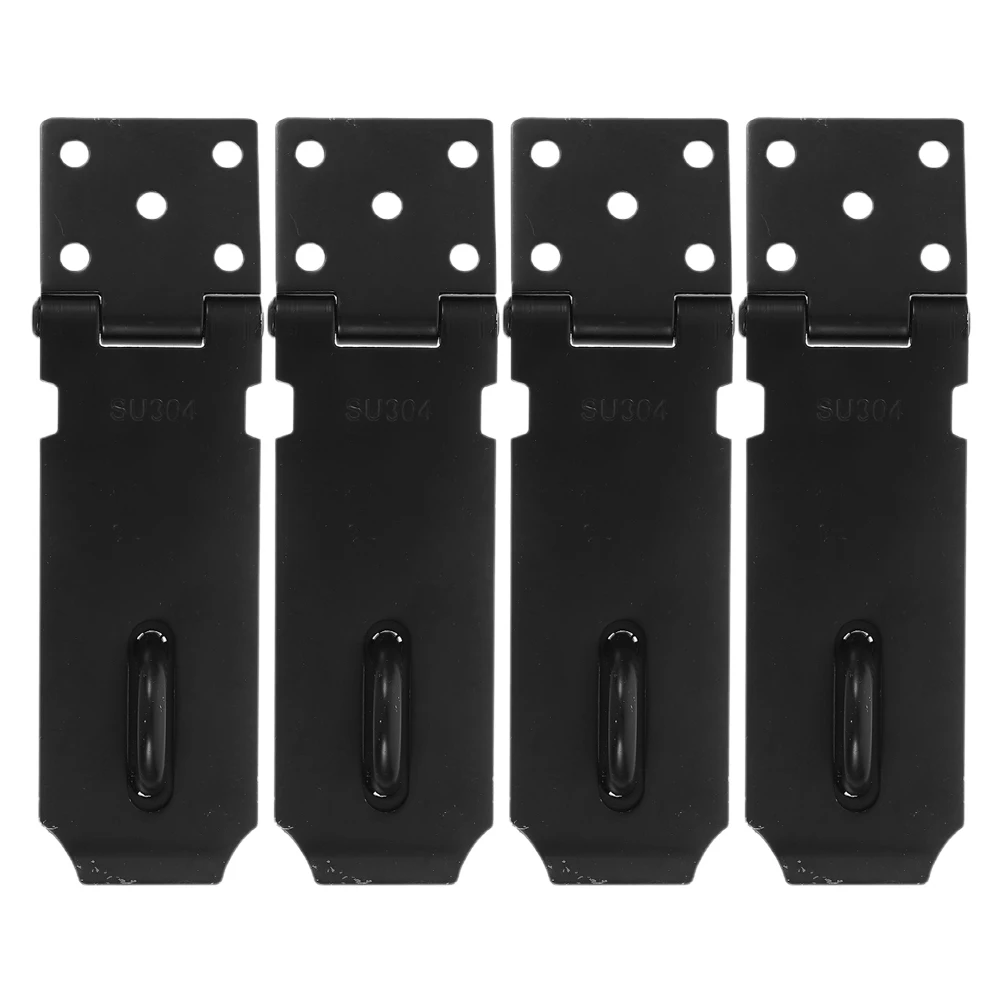 

4 Sets 304 Stainless Steel Cabinet Lock Latches Gate Door Hardware Secure Furniture Fixings Padlock Hasp Catches