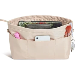 Premium Nylon Purse Organizer Tote Handbag Insert Organizers Bag in Bag Zipper 13 Pockets 4 Sizes
