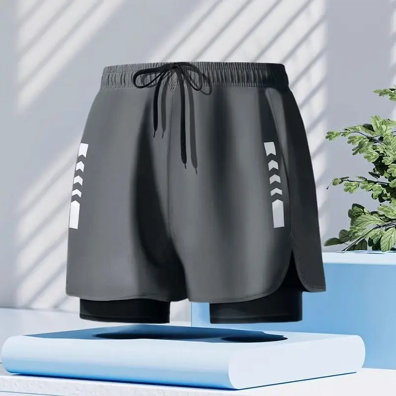 2024 Costume da bagno Tronchi Sport Pantaloncini da spiaggia per allenamento Corsa Asciugatura rapida Traspirante con coulisse Pantaloncini da