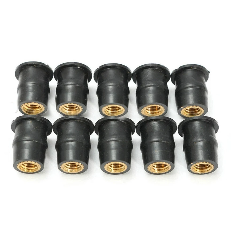 4/5/6mm Honda Blind Fastener Metric Wellnut M4/M5/M6 Windshield Screws Rubber Well Nuts Motorcycle Windscreen Fastener