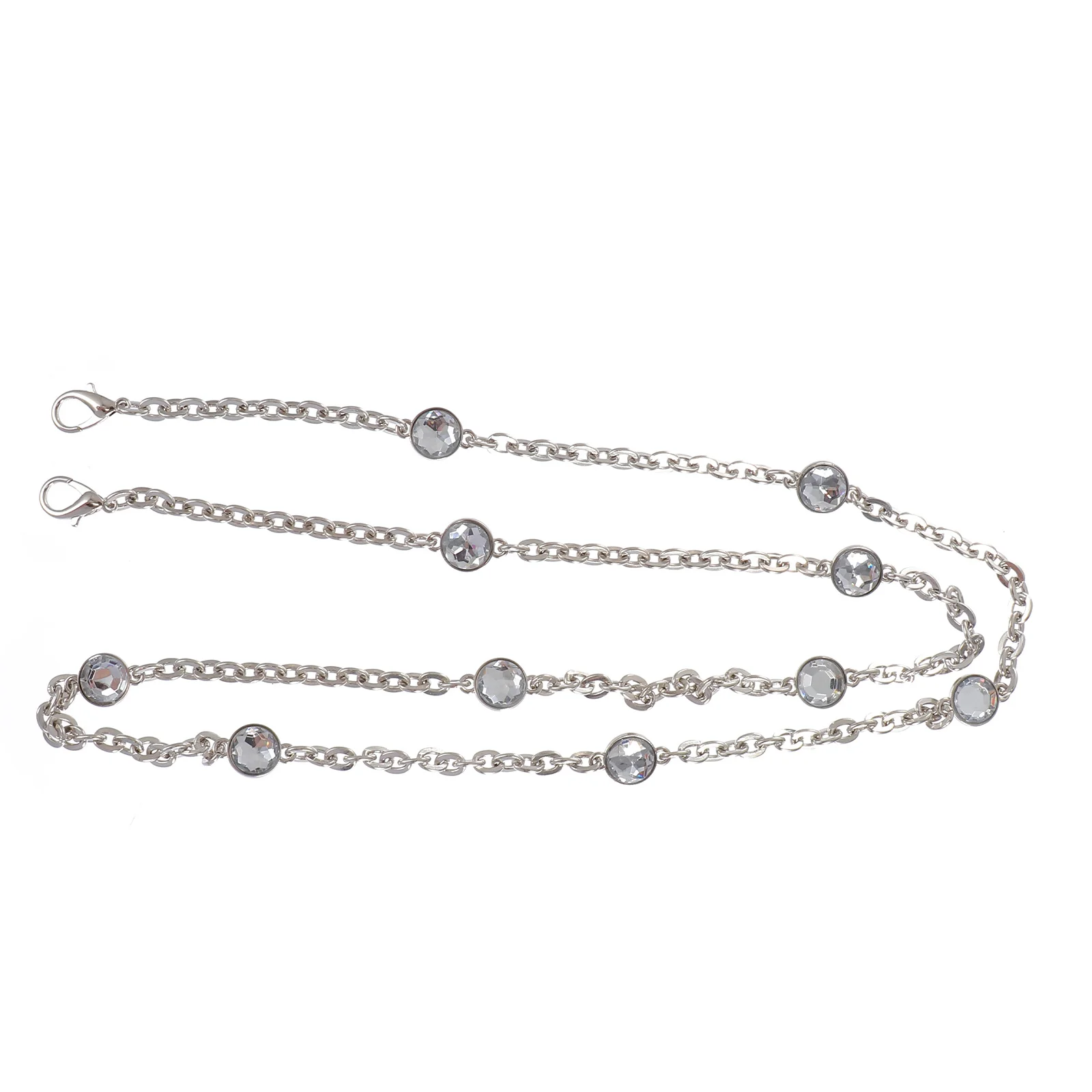 أشرطة كتف معدنية يمكنك صنعها بنفسك من أحجار الراين وإكسسوارات بديلة براثن بمقبض خفيف الوزن ومتين وسلسلة هدايا عصرية كريستالية #6