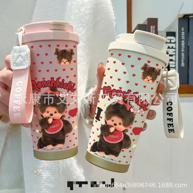 Kawaii New 530ML Mengqiqi Thermos Cup Portable Large Capacity Car Double Drink Coffee Cup Girl Birthday Gift Christmas Gift - view 3