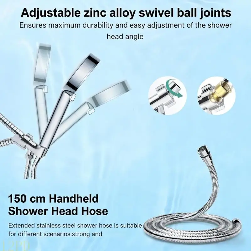 

12PD Прочный пластиковый усилитель давления для душевой насадки 10 функций Инструмент для настройки спреев Простая установка для