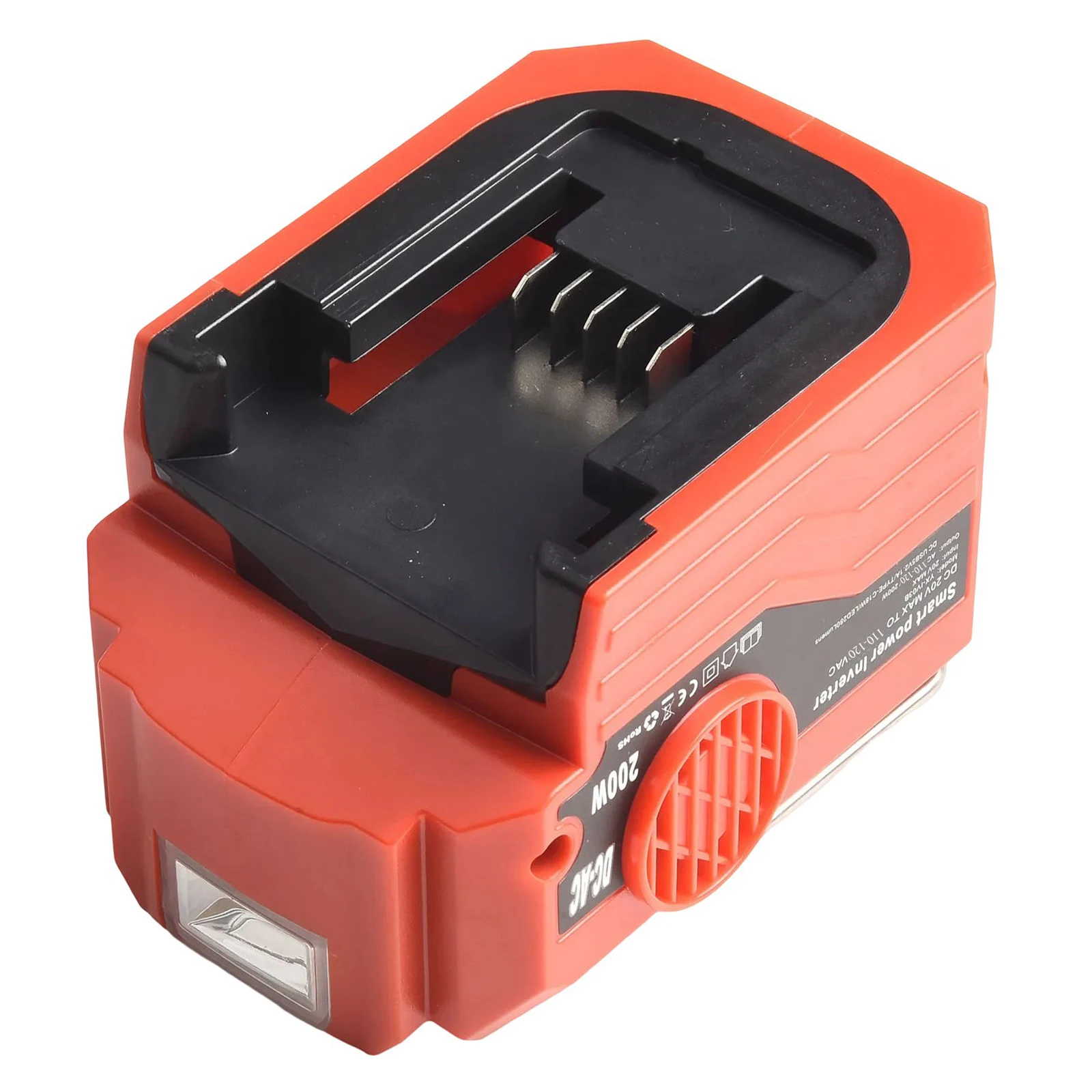 

200W Bosch/DeWalt/bl1830 Battery Adapter Inverter Generator 7.5x12.3x7.3cm Multi-Port To 120V/220V AC For Outdoor