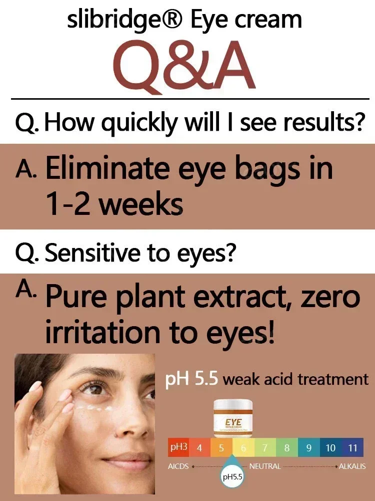 Crema antiarrugas para ojeras, elimina las bolsas de los ojos, hinchazón, ilumina los ojos, hidrata, blanquea, cuidado de la piel