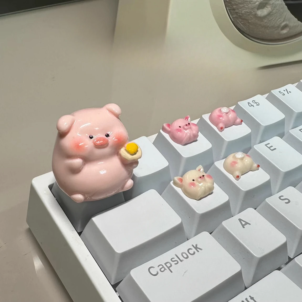 

Персонализированные колпачки для клавиш, колпачки для механической клавиатуры Xiaoxiang Pig Cross Axis, подарки зодиака, пары, подруги, милые колпачки для клавиш
