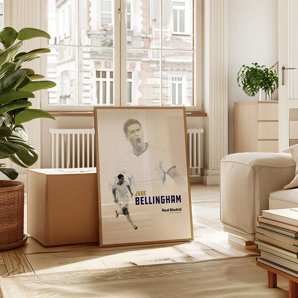ملصق نجم كرة قدم لديكور الغرفة المنزلية ، جي-جود ، بي-بيلينجهام ، فن جمالي لغرفة النوم ، لوحة جدارية ، مطبوعات قماشية #3