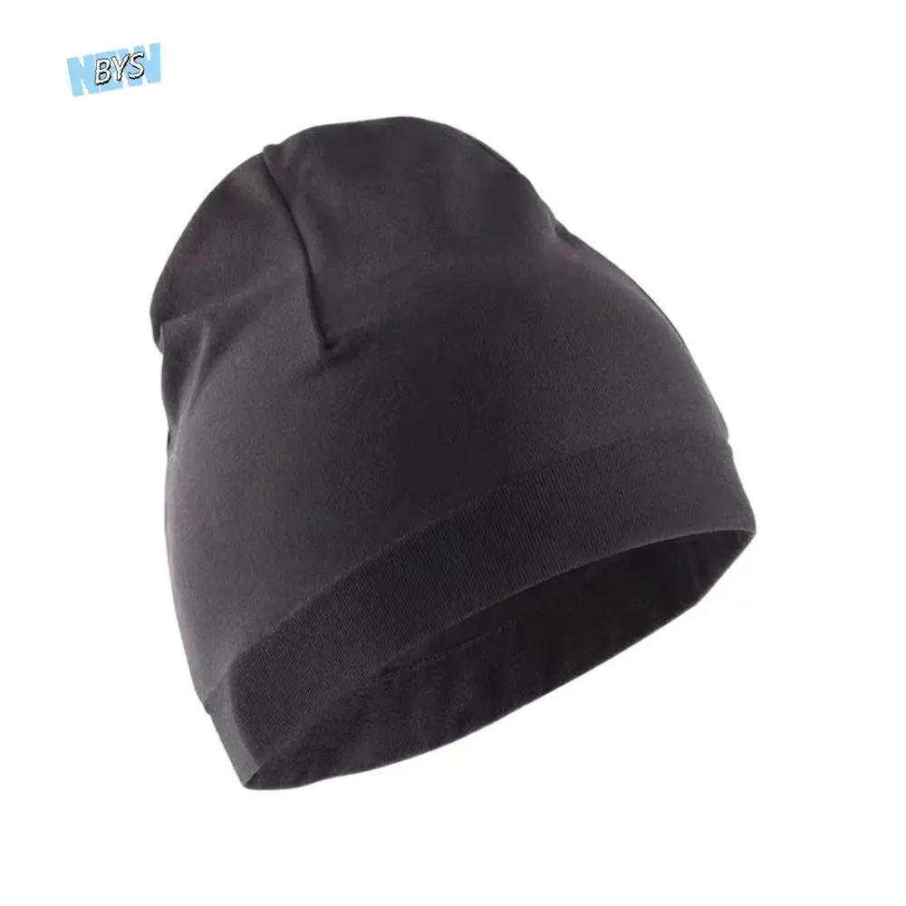 

Skullcaps Winter Running Hats Warmer Solid Color Sport Cap Running Winter Sweat Absorption Windproof Sport Bonnet Winter Autumn