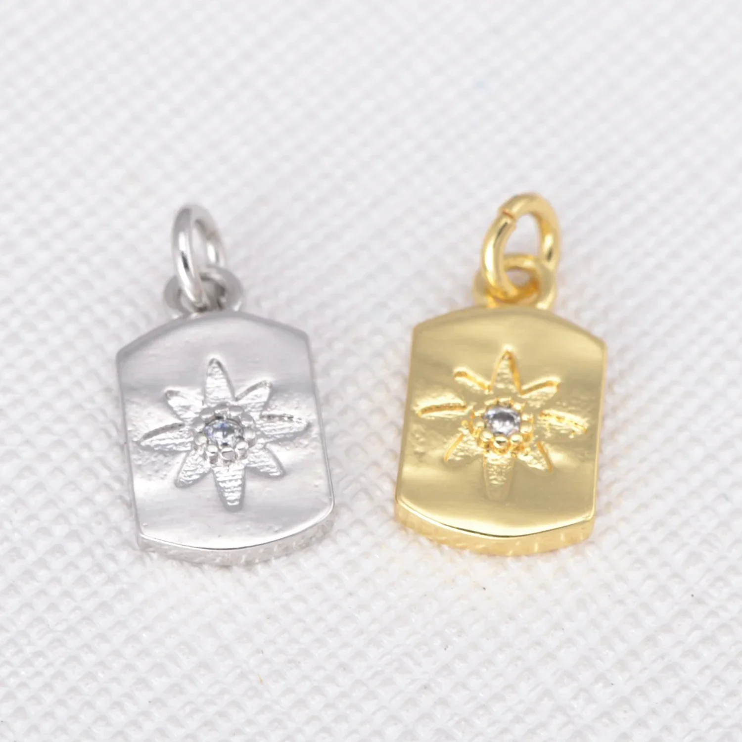Fashion Star Pendants for Women Metal Aesthetics Charms Pretty Zircon Pendant for DIY Jewelry Making Necklace Earrings Supplies