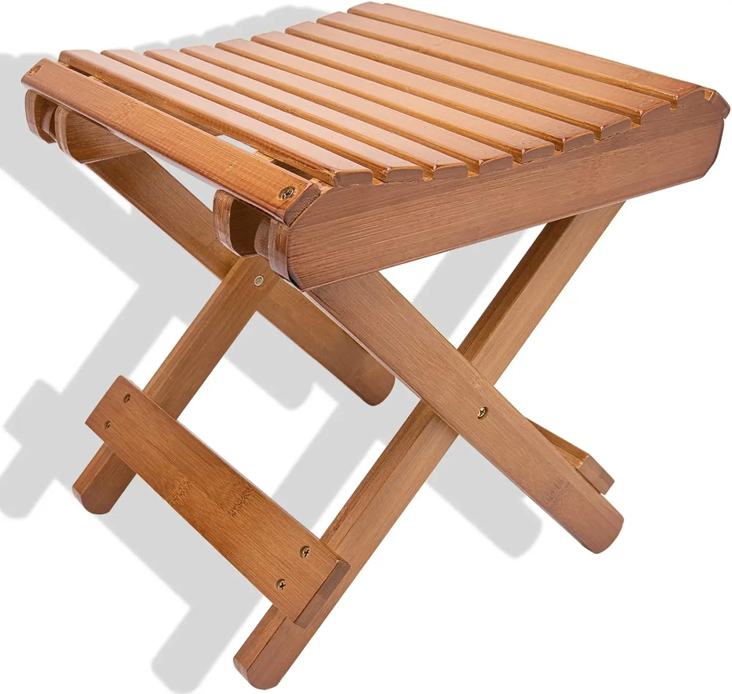 

Folding Bamboo Stool For Shower, Leg Shaving And Foot Rest, Natural Bamboo Folding Stool, Folding Bamboo Shower Seat, Fully