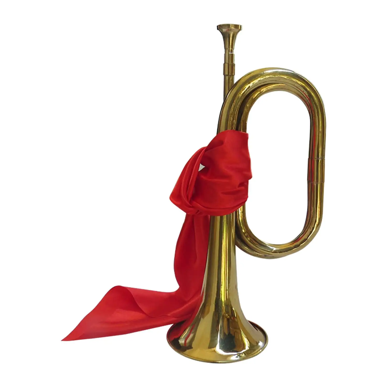 33cm Bugles with Red Cloth Cavalry Trumpet Standard Trumpet for Show Beginners