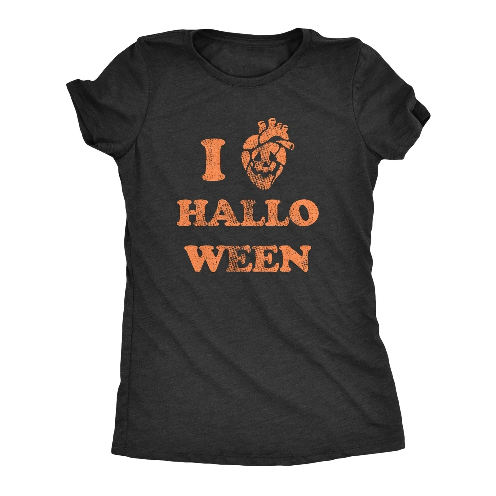 

Men's Women I Heart Halloween T Shirt Funny Spooky Pumpkin Unisex T-Shirt Streetwear Loose Casual Short Sleeve Holiday Dress Up