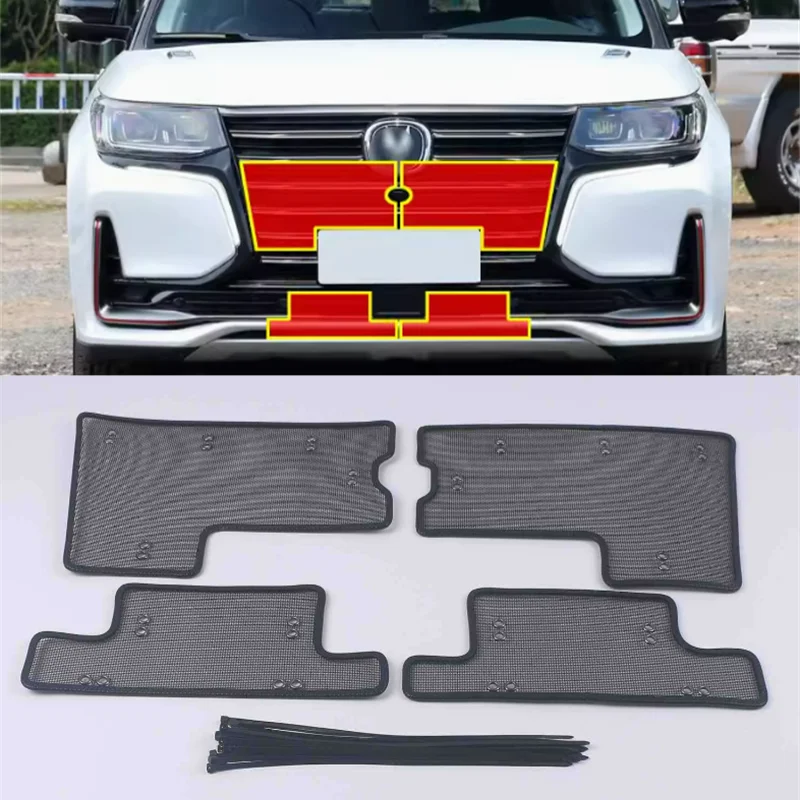 

For CHANGAN CS95 2019 OR 2023 Moulding Exterior Accessories Mesh Grille Grill Insert Net Anti-mosquito Dust Cover Trim Fly Net