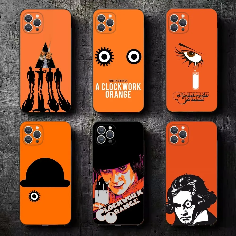 a clockwork orange  Phone Case For iPhone 16,15,14,13,12,11,Plus,Pro Max,XS,X,XR,SE,Mini,8,7 Soft Silicone Black Cover