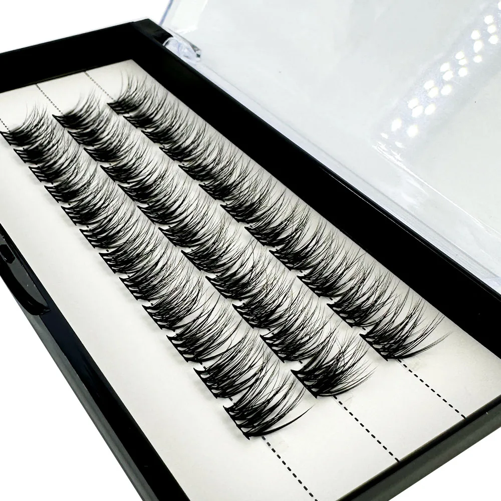 NEUE 5D Flauschige Nerzwimpern 3 Reihen Natürliche Wimpernverlängerung 3D Russische Einzelwimpern-Cluster Make-up-Tools Wimpern Cilia – Detail 14