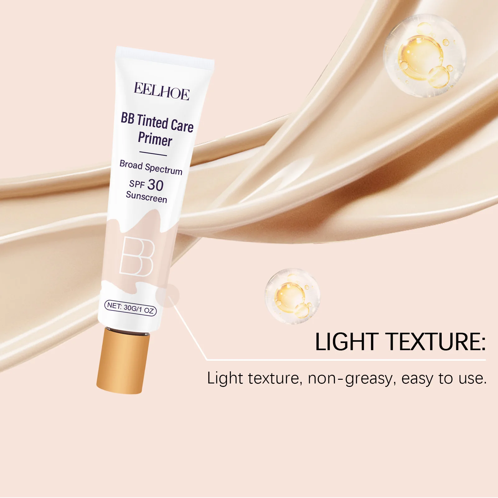 EELHOE BB Cream base de maquillaje cobertura completa corrector protector solar impermeable Spf 30 productos para brillo de la piel imprimación facial iluminadora