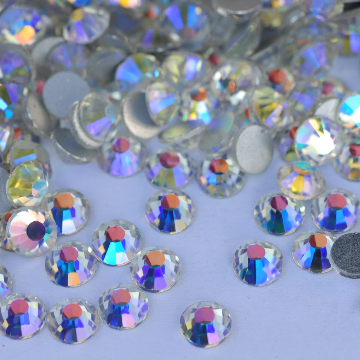 SS3-SS30 Kristall-Schimmer-Glas-Strasssteine Glitzernde Flachsteine für Nagelkunst DIY-Bastelzubehör Glänzende Dekorationssteine – Detail 5