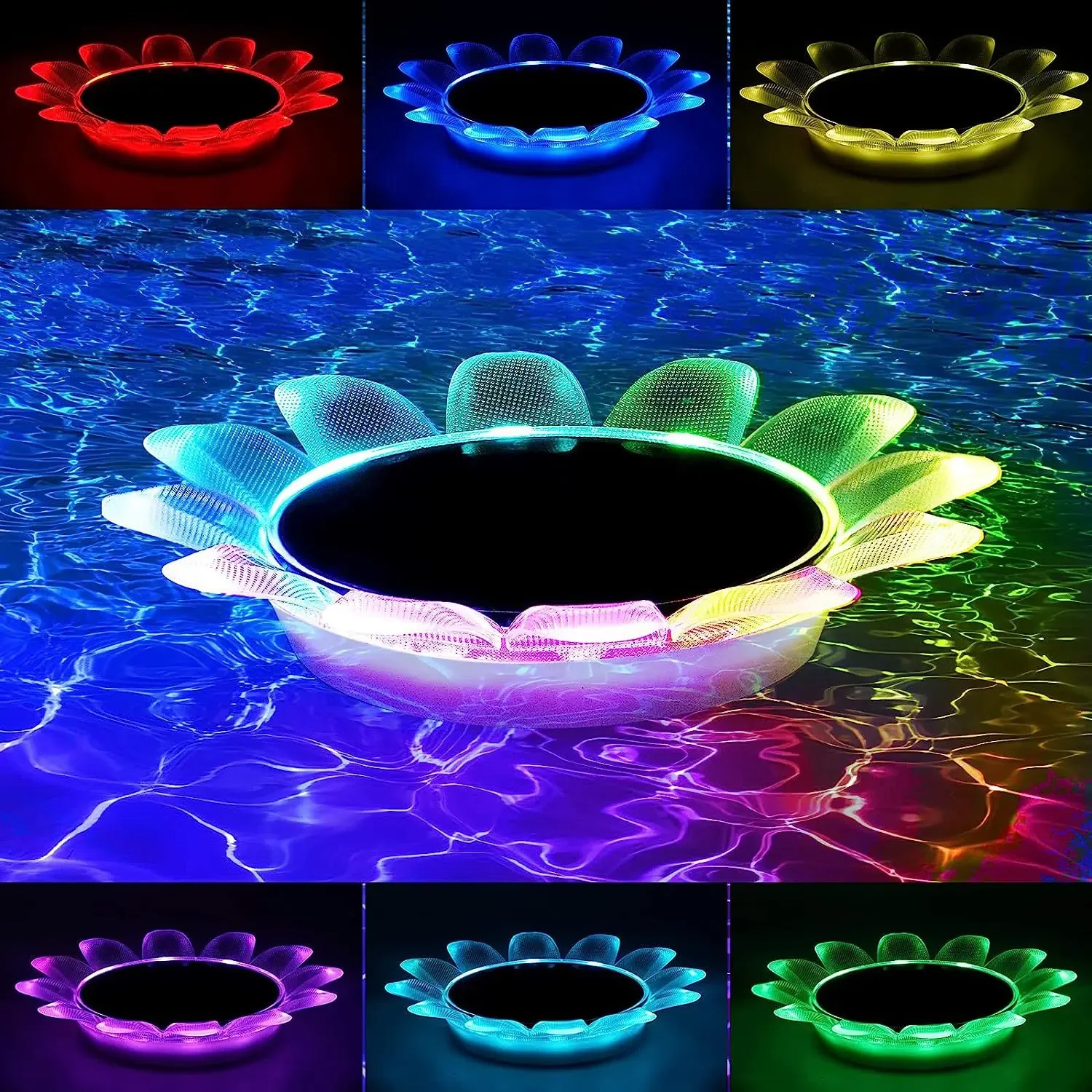 

Solar Floating Pool Light LED Remote Control Pond Fountain Light Courtyard Decoration Light Garden Landscape Sunflower Light