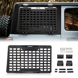 Rear Window Molle Panel Modular Cargo Organizer Storage Rack Flank Kit Window Protection For Jeep Wrangler JL 2018-2025 4-Door