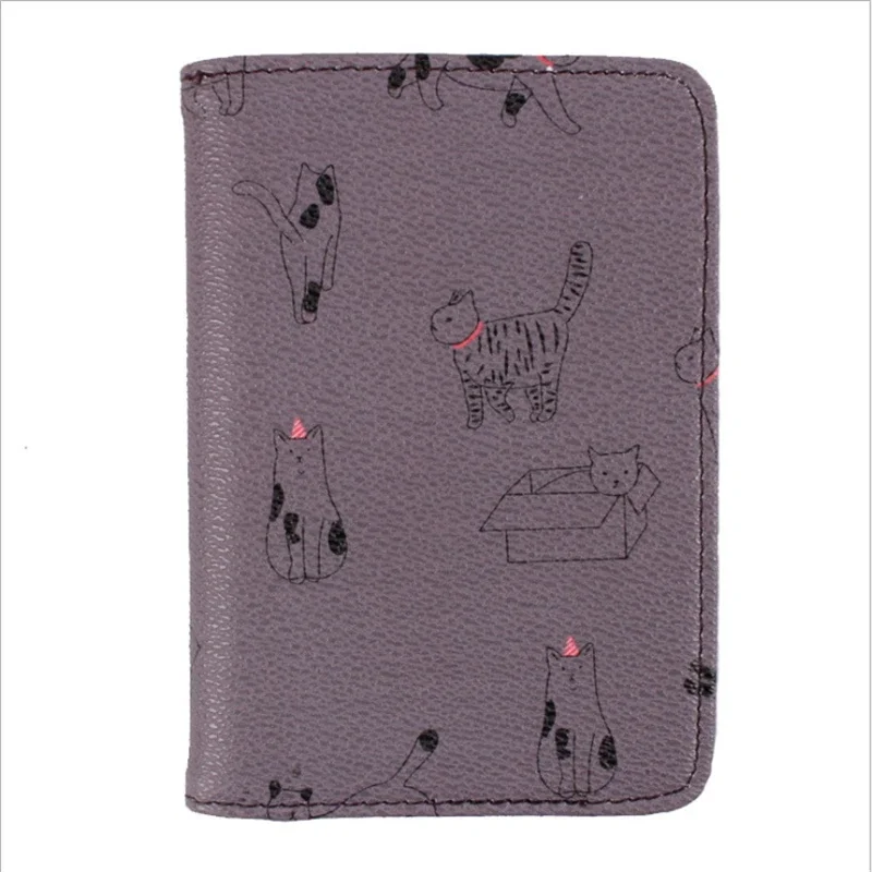 Cartoon Passport Cover Cute Travel PU Leather Passport Holder Protector Organizer Document Business Credit ID Cards Wallets Bags