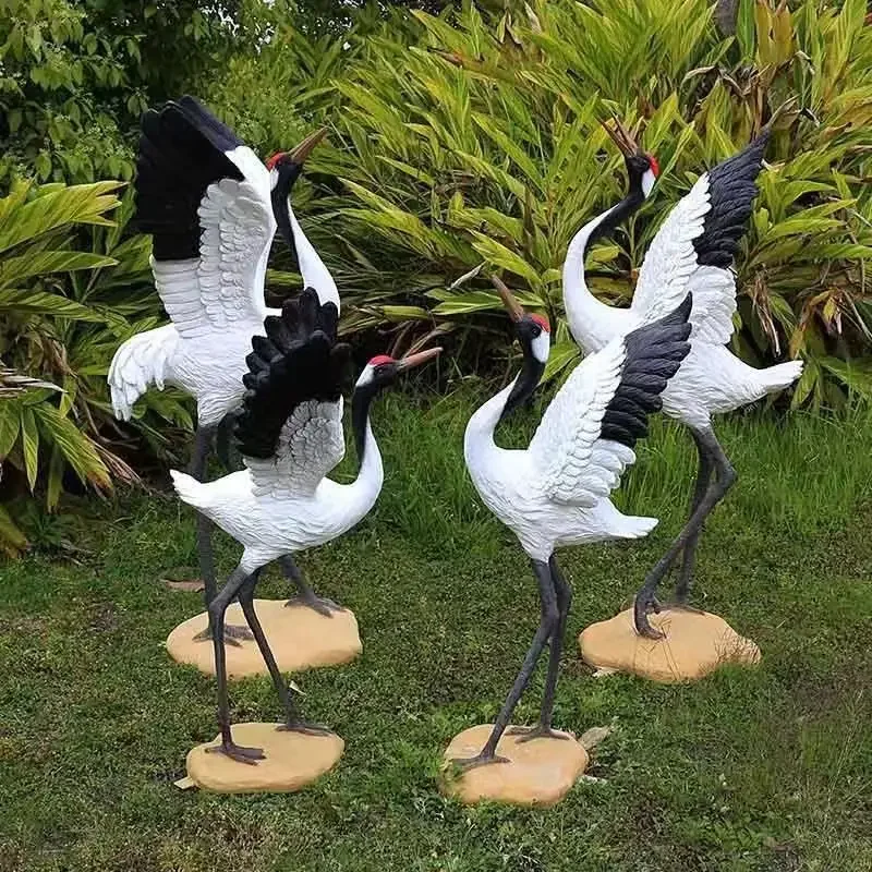 رافعة زخرفة حديقة الديكور النحت في الهواء الطلق فناء المناظر الطبيعية