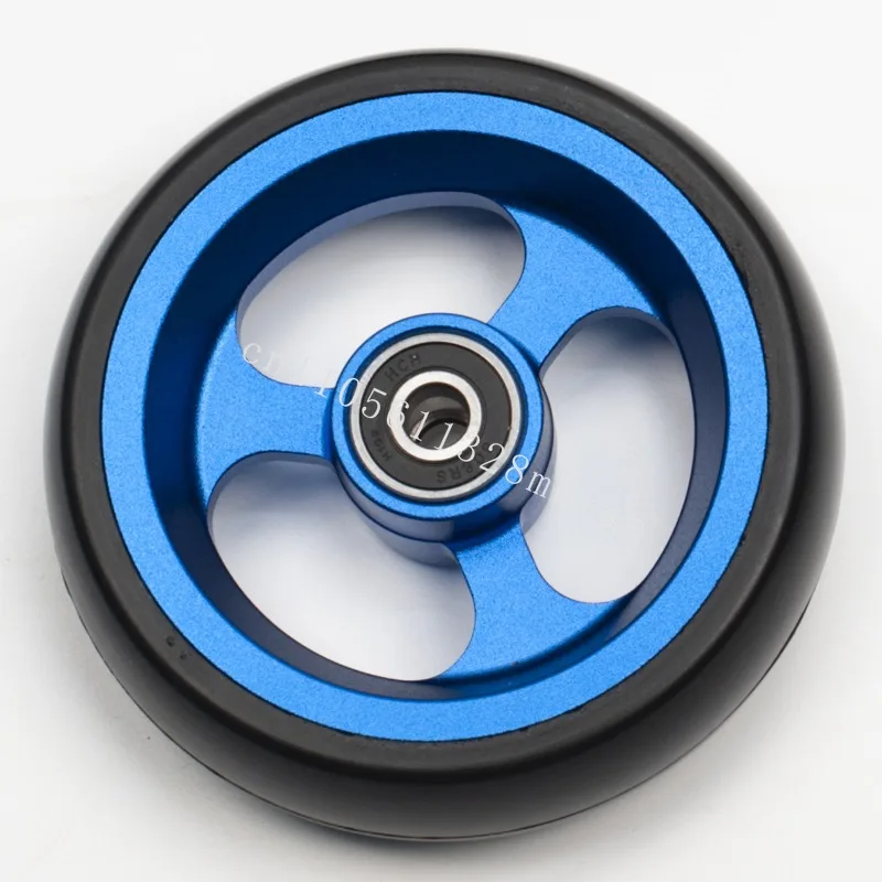 

New blue aluminum 4-inch front casters for wheelchair hubs for rehabilitation supplies
