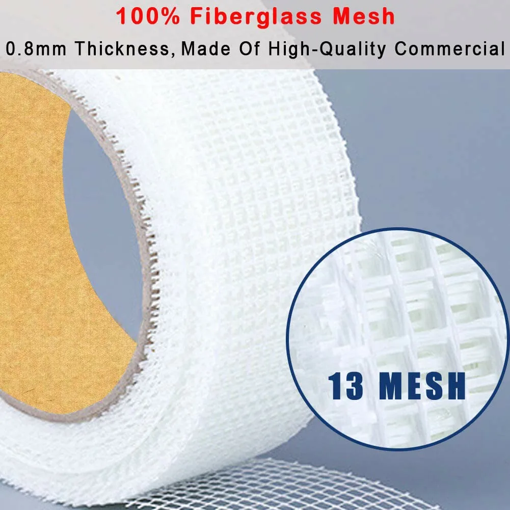 Drywall Repair Tape Crack Tape Drywall Mesh Drywall Joint Tape High Performance Holding for Self-Adhesive Wall Crack Seam Patch