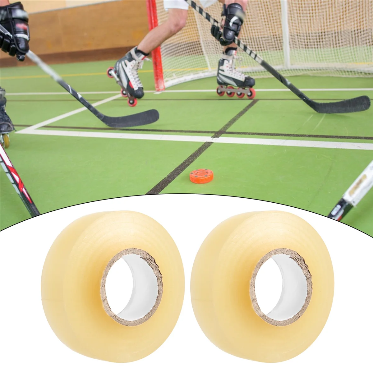SMIEA, 6 упаковок, прозрачная хоккейная лента, многоцелевая лента в рулоне, накладка на голень, рулон ленты для носков, спортивное снаряжение, 2,4 см x 28 м, хоккейные спортивные подарки