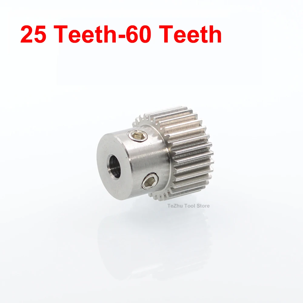 1Pcs 304 Stainless Steel Step Convex Gear 0.5 Mod 20 Teeth-60 Teeth Motor Metal Pinion Spur Gear Transmission Parts