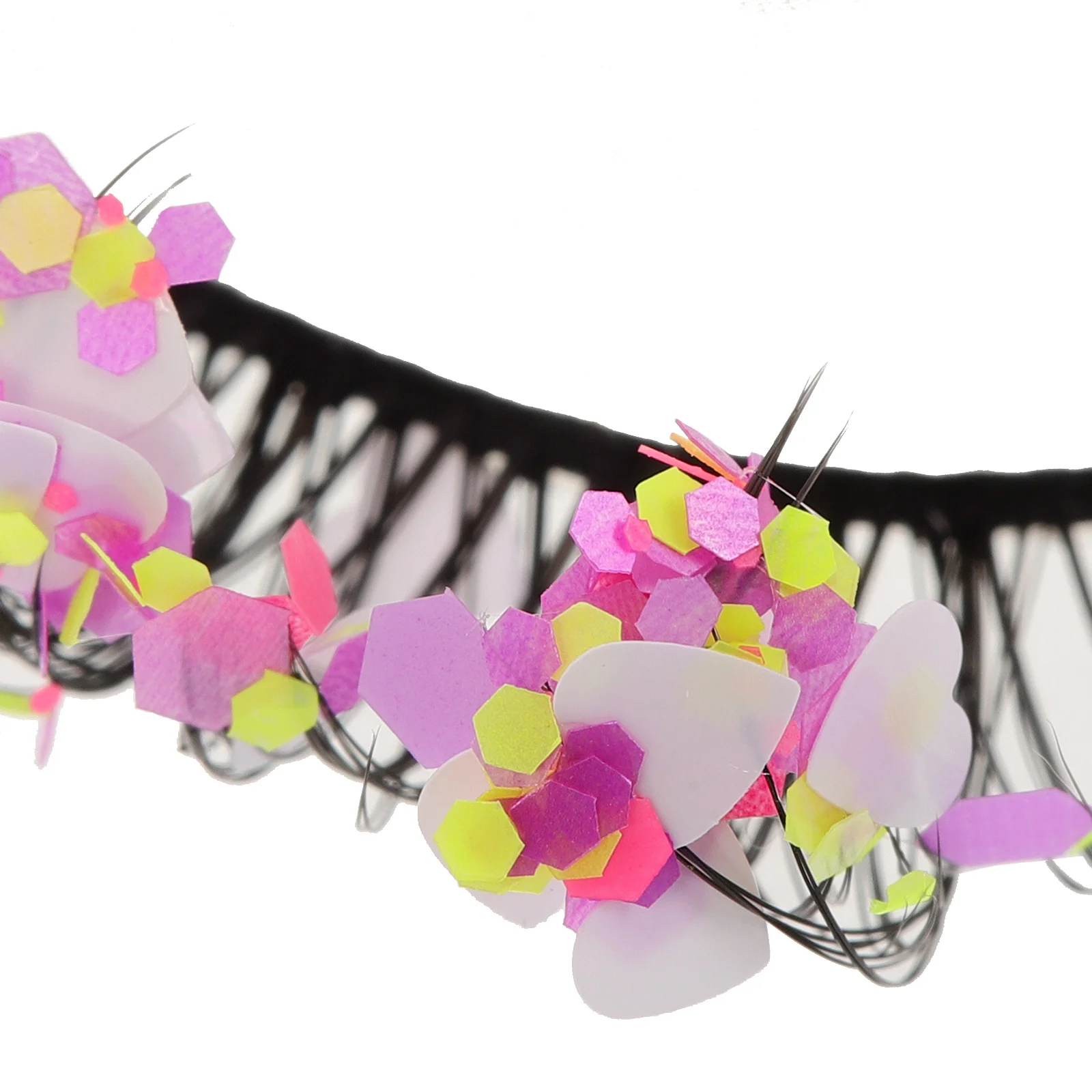 1 Para Brokatowych Sztucznych Rzęs Kolorowe Kępki Rzęs Naturalnie Wyglądające Rzęsy w Paskach do Makijażu dla Kobiet