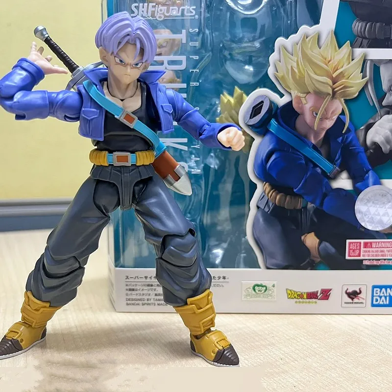 

Original Bandai Dragon Ball S.h Figuarts Trunks Super Saiyan From The Future Spot Figure Model Ornaments Toys Gifts In Stock