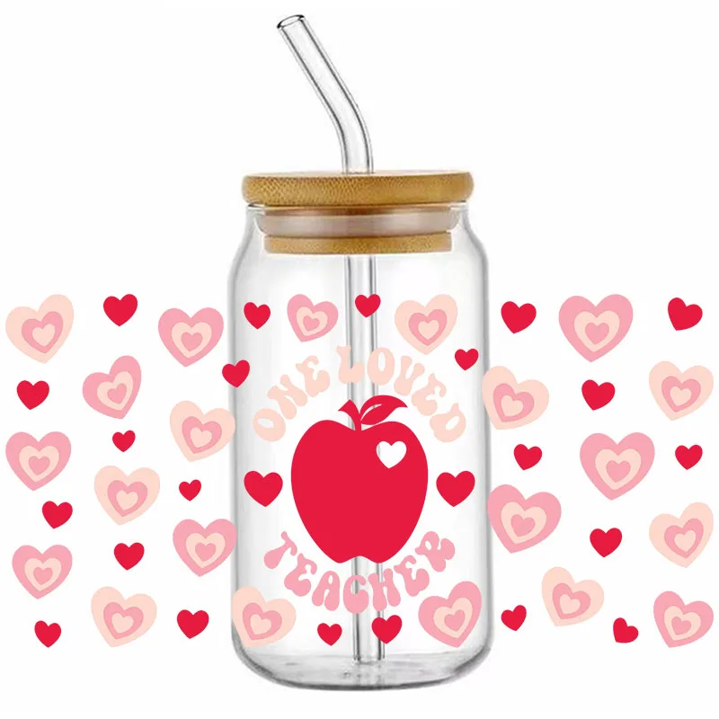 Transfer Sticker UV DTF Squirrel Love Each Other For Wraps 16OZ Glass Cups Bottles DIY Waterproof Easy To Use Custom Decals