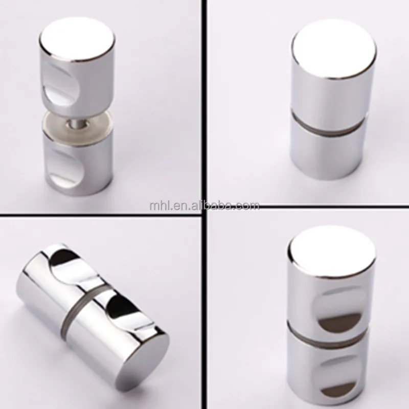 Stainless steel shower room glass sliding door double sided handle shower door knob