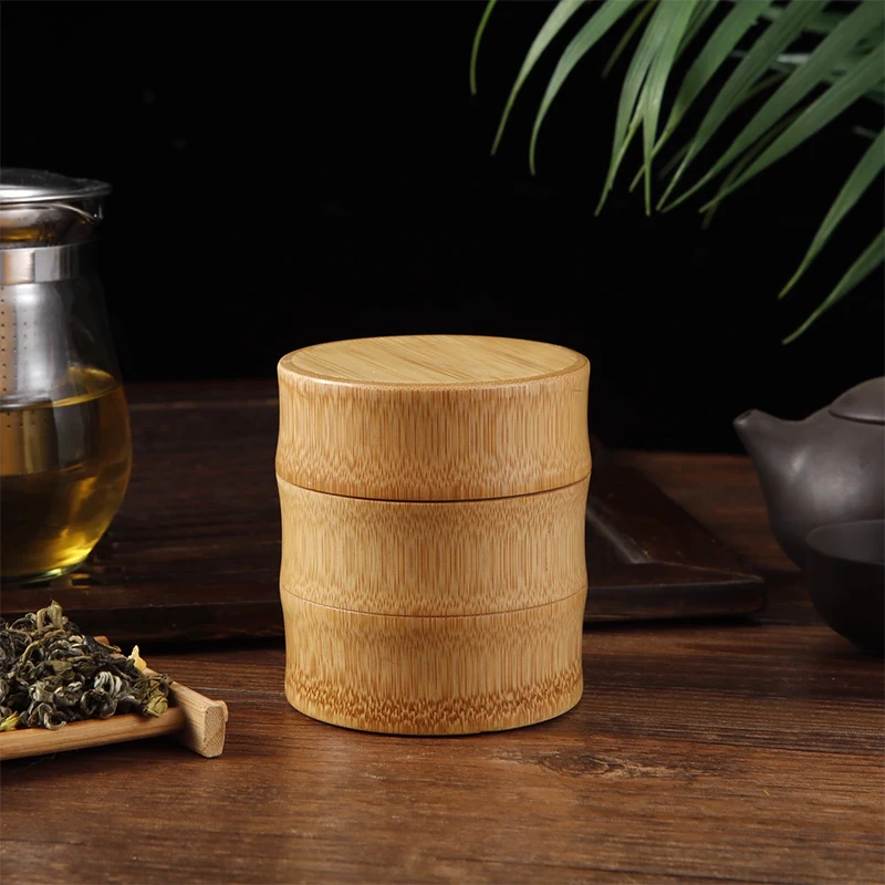 Natürliche Bambus Lebensmittel Lagerung Box Tee Nuss Gewürz Lagerung Box Tee Kanister Umweltfreundliche Organizer Jar Küche Container – Detail 9