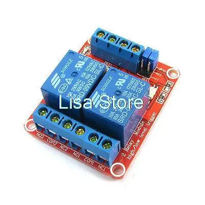 DC9V 2Channel Optocoupler Driver High/Low Level Trigger Power Relay Module