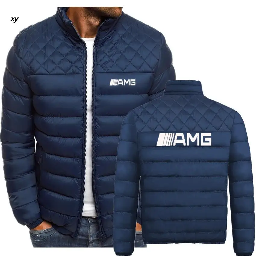 Autumn and winter men\'s car brand jacket stand collar coat casual zipper fashion cotton suit