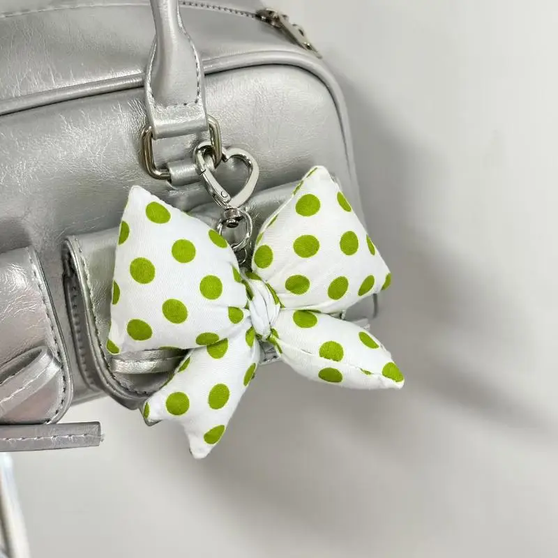 

9 Colors Korean Dopamine Keychain Summer Cute Polka Dot Bow Bag Charm for Girls,K-Style Bag Accessory for Teens〔CC88〕