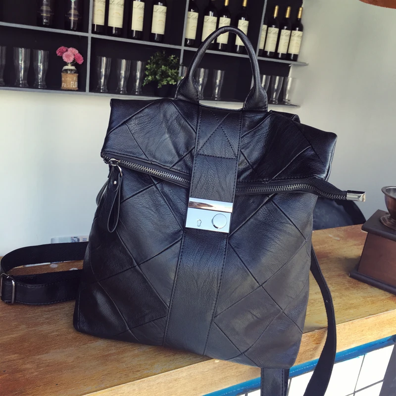 Ladies Leather Double oulder Bag Casual Travel Bapa Large Capaci Faionable Korean Sle 2025 New Leisure All-Match ...