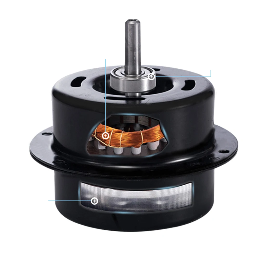 4-Inch Round Duct Fan Black For Kitchen, Barbecue Shop