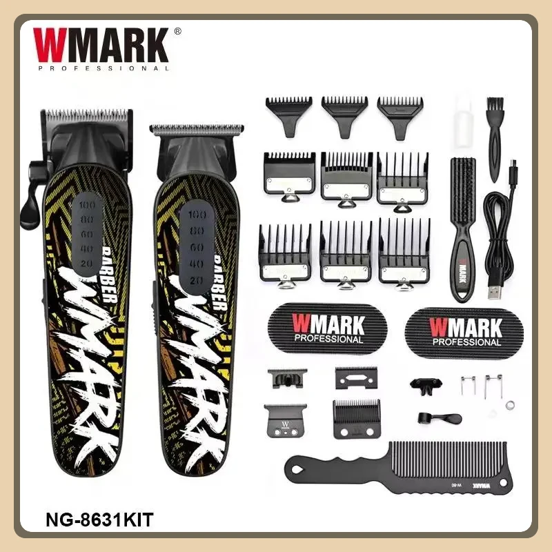 New WMARK NG-8631 KIT Hair Clippers Men's Hair clipper Engraving Electric Scissors 2 Sets USB type-C Finish clipper