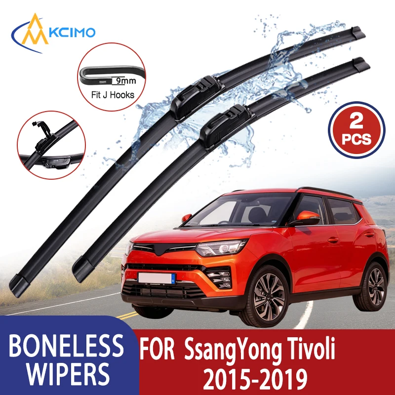 

Kcimo For SsangYong Tivoli 2015-2019 Car Wiper U-type Soft Rubber Boneless Wiper HD Quiet Durable Automotive Wiper 24"+16"