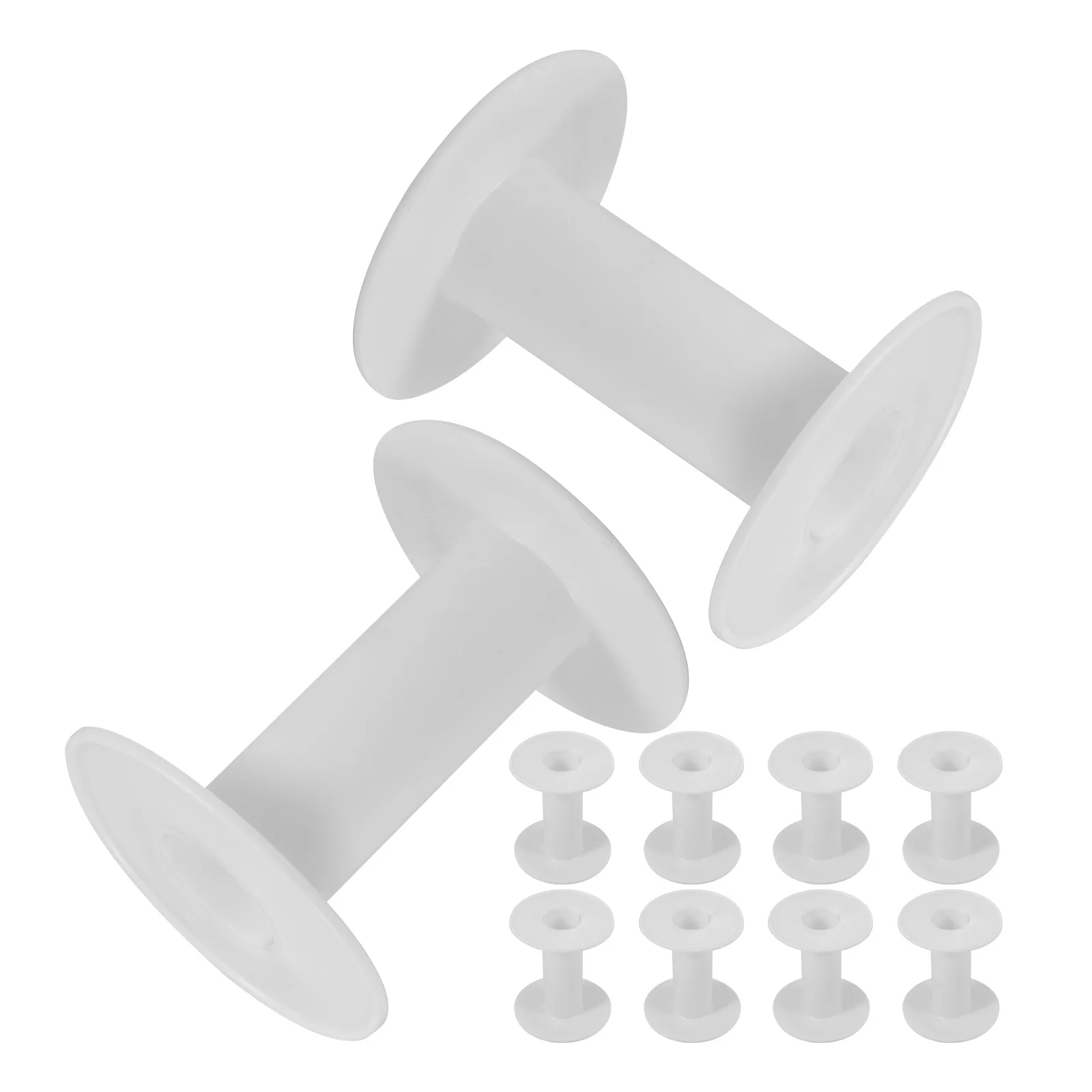 

10pcs Plastic Spools Durable Craft Thread Reels Embroidery Floss Bobbins Lightweight Storage Ribbon Wire Yarn Holder