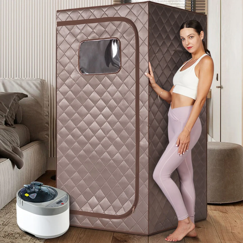 Portable Steam Sauna for Home Full Size Personal Steam Room Sauna Box Kit with Time Temperature Remote Control Detox Therapy